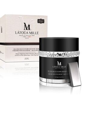 Látoua Mille 24K Gold Multi-Vitamin Magnetic Mask - Black & Silver